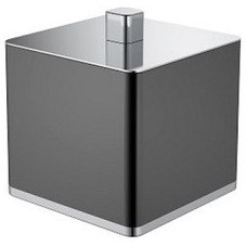 Resim Kaf Pamukluk, Kare, Tezgah Üstü - Mat Siyah/krom 