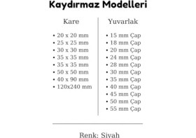 Resim NY Home Siyah Keçe 72 Adet 1,5 cm Daire Yapışkanlı, Masa, Koruma Yuvarlak Siyah Keçe 