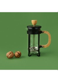 Resim Bambu French Press - Şeffaf / Siyah / Açık Kahverengi - 350 Ml Çok Renkli 