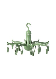 Resim Pressa Yeşil 16 Mandallı Çamaşır Kurutma Askılığı Askılı Kurutucu Yeşil 