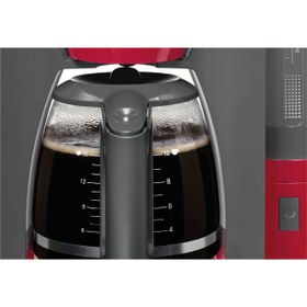 Resim TKA6A044 Cam Sürahi Damla Emniyetli Filtre Kahve Makinesi Kırmızı 