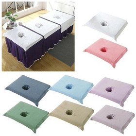 Resim Mor Gri Saf Pamuk Spa Yarım Masaj Masa Örtüsü Güzellik Yatağı Yüz Delik Havlusu 50 70 Cm Masaj Çarşafları Masaj Masası Kapakları Or07dq Çok Renkli 