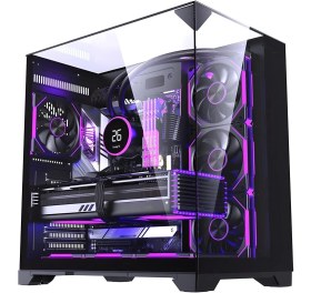 Resim Snt Subzero Plus 7 x Argb Fan Uzaktan Kumanda Midi Tower Atx Siyah Oyuncu Kasası 