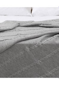 Resim Koza Home Trenza Gri Çift Kişilik Battaniye 15030 