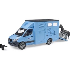 Resim Bruder Mercedes Benz Sprinter At Nakil Aracı ve Siyah At BR02674 