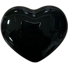 Resim Tomurcuk Porselen Çocuk Odası Siyah Kalp Düğme Mobilya Kulp Siyah 