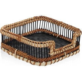 Resim The Mia Bambu Peçetelik Siyah 18X4X6 cm 