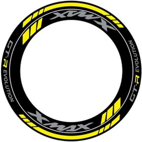 Resim Yamaha XMAX Yazılı Sarı Jant Sticker Etiket Modeli 