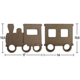 Resim Ahşap Vagonlu Tren - 18 Mm - H89 
