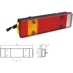 Resim Çerkez Stop Lambası 7 Fonksıyonlu Kablolu Plakasız E Belgelı 