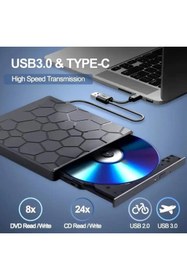 Resim valkyrie 8in1 Harici CD DVD Okuma Yazma USB 3.0 Hub Çok Amaçlı External Drive TF SD Kart Okuyucu 