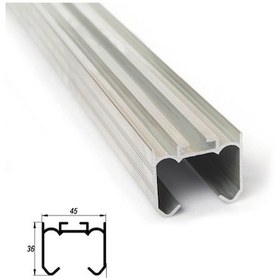 Resim Albatur 7090-7099 Alüminyum Tekli Üst Ray Profil 2 Mt Gri 