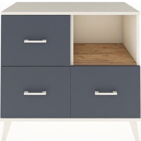 Resim Hyperion Şifonyer Tek Raflı 3 Çekmeceli 88x44x80 Aytaşı-çam/antrasit Çam/antrasit 