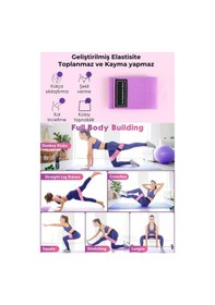 Resim Technojet Direnç Bandı Pilates, Squat Ve Kalça Şekillendirici Egzersiz Lastiği Mor 