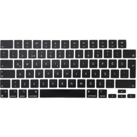 Resim Arabulalaca Macbook Pro 14.2 İnç A2442 / A2779 / A992 / A2918 / A3112 / A3185 / A3401 Klavye koruma siyah 