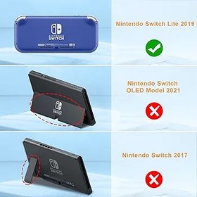 Resim Fintie Kids Case for Nintendo Switch Lite 2019 w/2 Game Card Slots - [Ultralight] [Shockproof] Protective Cover with Ergonomic Grip, Kids Friendly Grip Case for Switch Lite Console, Navy Blue 