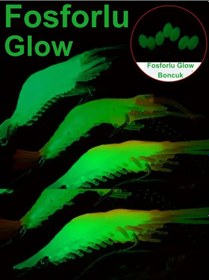 Resim Eagenset Fosforlu Glow Silikon Karides Yapay Yem Beyaz 