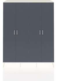 Resim Kronos Gardrop 4 Raflı 4 Kapaklı 4 Askılı 176x59x221 Aytaşı-antrasit Antrasit 