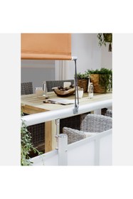 Resim KÜSKÜ Balkon Dikey Stor Tente 140x250 cm Turuncu Güneşlik Rüzgar ve Mahremiyet Perdesi 