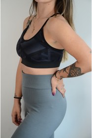 Resim mottomia Spor Giyim Siyah Renk Fit Tek Ebat Kadın Spor Bistüyeri Model 