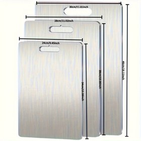 Resim Titanyum Kesme Tahtası - Bulaşık Makinesine Uygun Saplı, Çift Taraflı Şarküteri Tahtası, Ev, Kamp ve Hediye İçin Mutfak Kullanımı 