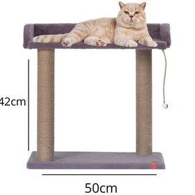 Resim Platform Oturaklı Kedi Tırmalaması Antrasit Geniş Yataklı 