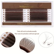 Resim Lashprofessor Brown 4D W-Şekilli Yonca Kirpikleri - El İle Dokuma Kaşmir Tüylü Kirpik Uzatmaları, Hacim ve Uzunluk, Kokusuz, Cadılar Bayramı, Noel Partileri ve Güzellik Temel Ürünleri için Mükemmel, Parti Kirpik Uzatmaları, Tatil Makyajı, Doğal Görünüm, Yüksek Kaliteli Kirpikler 