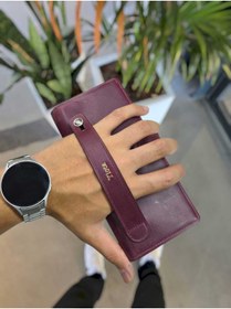 Resim Visso leather VİSSO 701 Gerçek Deri Telefon Bölmeli Büyük Boy Cüzdan El Çantası Kadın Erkek Deri Çanta 