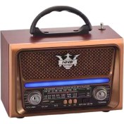 Resim Kahverengi Eskitme Nostalji Tasarımlı Bluetooth Radyo, Fm, Sd Kart, Aux Özellikli 