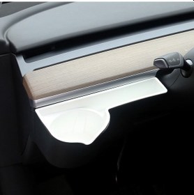 Resim Tesla Model Y / Model 3 Ön Göğüs Bardak Ve Telefon Tutucu Beyaz V 