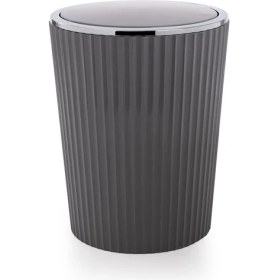 Resim Primanova Nely Krom Kaplama Banyo Çöp Kovası - Gri - 6 lt 