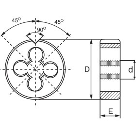 Resim Fett W 3/16-24 Bucovice DIN223 Hss NB-223W Whıtworth Pafta 