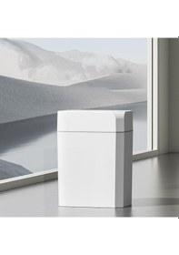 Resim 12 Litre Sensörlü Çöp Kovası Ofis Mutfak Banyo Çöp Kovası Beyaz 