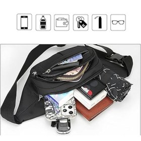 Resim Genel Markalar A Dos Siyah Unisex Suya Dayanıklı Çapraz Askılı Omuz Bel Çanta Günlük Yürüyüş Koşu Outdoor Çanta 