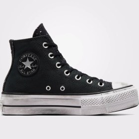 Resim Converse Chuck Taylor All Star Lift Platform Chrome Kadın Siyah Sneaker 
