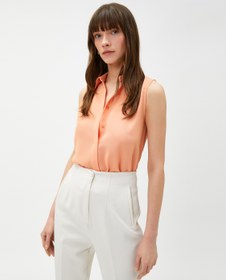 Resim Kolsuz Gömlek Gizli Düğmeli 