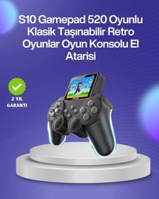 Resim Çocuklar Ve Yetişkinler İçin Uygun 500 Oyunlu Taşınabilir Mini Retro El Konsolu, 