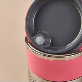 Resim Tohana 2 Katlı Çelik Yemek Termosu - Pembe - 1,5 lt 