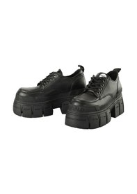 Resim Oxford Klasik Kadın 1622349 Buffalo Gospher Lace Up Cs - Vegan Nappa - Black Siyah 