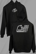 Resim Kendim Seçtim Eat Sleep Drift Repeat Race Sport Motospor Ön Ve Arka Baskılı Sweatshirt Unisex Kapüşonlu Hoodie 