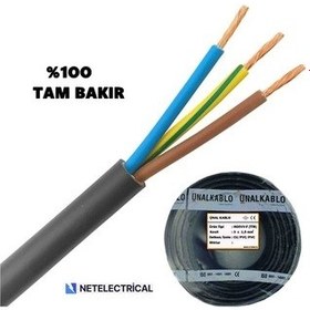 Resim 3x1,5 Ttr Kablo - Siyah -5mt 