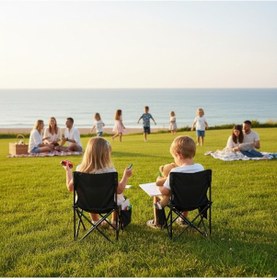 Resim Çocuk Kamp Sandalyesi Siyah 