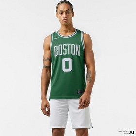 Resim Nike Boston Celtics Icon Erkek Yeşil Basketbol Forması 