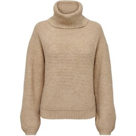 Resim Only Boğazlı Yaka Örme Açık Bej Kadın Kazak 15294486 001 
