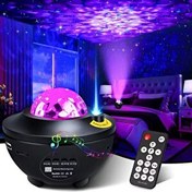 Resim Sge Teknoloji Bluetooth Hoparlörlü Müzikli Projektörlü Led Işık Yansıtmalı Çocuk Bebek Odası Gece Lambası 