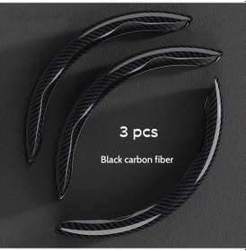 Resim Hightower 3 Parça Lazer Siyah Direksiyon Kılıfı Kaymaz Karbon Desenli Tüm Araçlar İçin Lazer Siyah 3'lü Set 