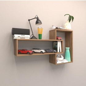 Resim Rafkestir Alya Duvar Raf Set Kafkas Meşe ( Mat ) 