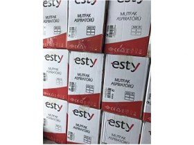 Resim Esty 1350 60 cm Aspiratör 400 m3/saat Emiş Gücü Beyaz Renk Yıkanabilir Filtreli 
