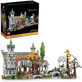 Resim LEGO Icons YÜZÜKLERİN EFENDİSİ: RIVENDELL 10316 - Yetişkinler için Hediye Fikri, Frodo, Sam, Bilbo Baggins, Boromir, Legolas ve Gri Gandalf Dahil 15 Minifigür İçeren Model Yapım Seti (6167 Parça) 