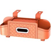 Resim Xindoker Araç Koltuk Arka Organizatörü: İki İçecek Rafı, Telefon Tutucu Ve Dokuma Kutusu İle Araç İçini Düzenli Tutun - Siyah 